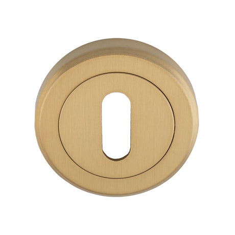 High quality image of Serozzetta - Standard Profile Escutcheon - Satin Brass | Sku. szm003sb | Trade Door Handles.
