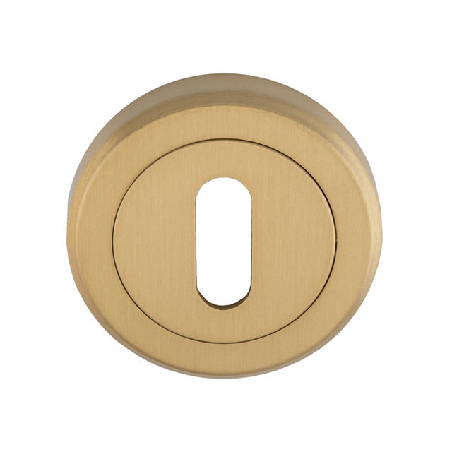 High quality image of Serozzetta - Standard Profile Escutcheon - Satin Brass | Sku. szm003sb | Trade Door Handles.