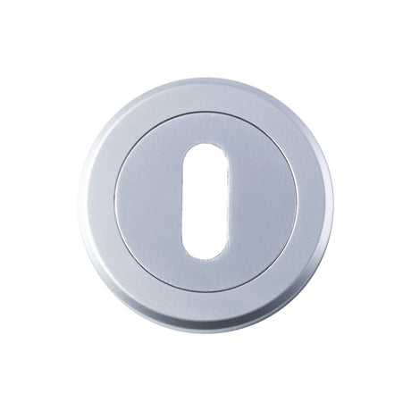 High quality image of Serozzetta - Standard Profile Escutcheon - Satin Chrome | Sku. szm003sc | Trade Door Handles.