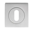 High quality image of Serozzetta - Square Standard Lock Profile Escutcheon - Satin Chrome | Sku. szm003sqsc | Trade Door Handles.