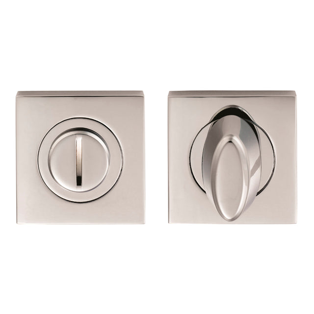 High quality image of Serozzetta - Square Turn and Release - Polished Chrome | Sku. szm004sqcp | Trade Door Handles.