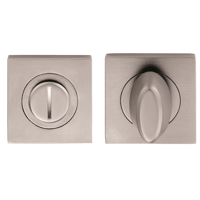 High quality image of Serozzetta - Square Turn and Release - Satin Chrome | Sku. szm004sqsc | Trade Door Handles.