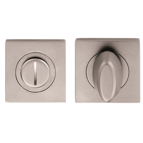 High quality image of Serozzetta - Square Turn and Release - Satin Chrome | Sku. szm004sqsc | Trade Door Handles.