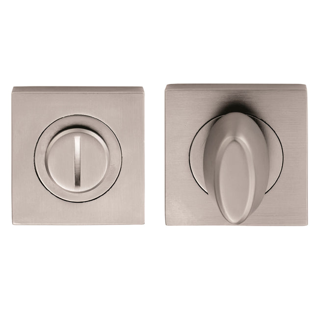 High quality image of Serozzetta - Square Turn and Release - Satin Chrome | Sku. szm004sqsc | Trade Door Handles.