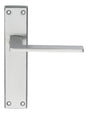 High quality image of Serozzetta - Zone Lever on Latch Backplate - Satin Chrome | Sku. szm035sc | Trade Door Handles.
