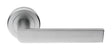 High quality image of Serozzetta - Edge Lever on Round Rose - Satin Chrome | Sku. szm210sc | Trade Door Handles.