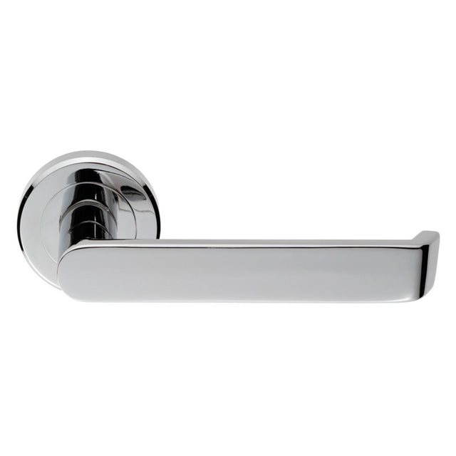 High quality image of Serozzetta - Concept Lever on Round Rose - Polished Chrome | Sku. szm220cp | Trade Door Handles.