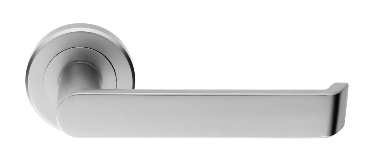 High quality image of Serozzetta - Concept Lever on Round Rose - Satin Chrome | Sku. szm220sc | Trade Door Handles.