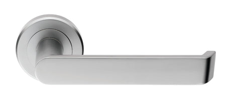 High quality image of Serozzetta - Concept Lever on Round Rose - Satin Chrome | Sku. szm220sc | Trade Door Handles.