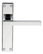 High quality image of Serozzetta - Stratus Lever on Latch Backplate - Polished Chrome | Sku. szm242cp | Trade Door Handles.