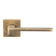 High quality image of Serozzetta - Equi Lever on Square Rose - Antique Brass | Sku. szm370ab | Trade Door Handles.