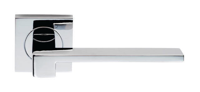 High quality image of Serozzetta - Equi Lever on Square Rose - Polished Chrome | Sku. szm370cp | Trade Door Handles.