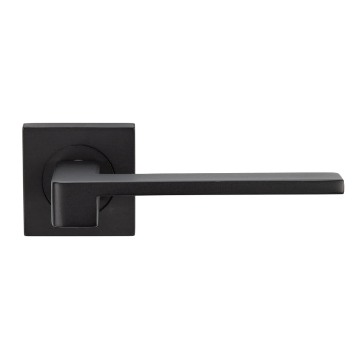 High quality image of Serozzetta - Equi Lever on Square Rose - Matt Black | Sku. szm370mb | Trade Door Handles.