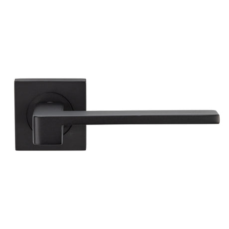 High quality image of Serozzetta - Equi Lever on Square Rose - Matt Black | Sku. szm370mb | Trade Door Handles.