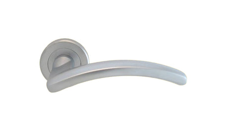 High quality image of Serozzetta - Design Lever on Round Rose - Satin Chrome | Sku. szm380sc | Trade Door Handles.