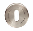 High quality image of Serozzetta - Standard Lock Profile Escutcheon - Satin Nickel | Sku. szr002sn | Trade Door Handles.
