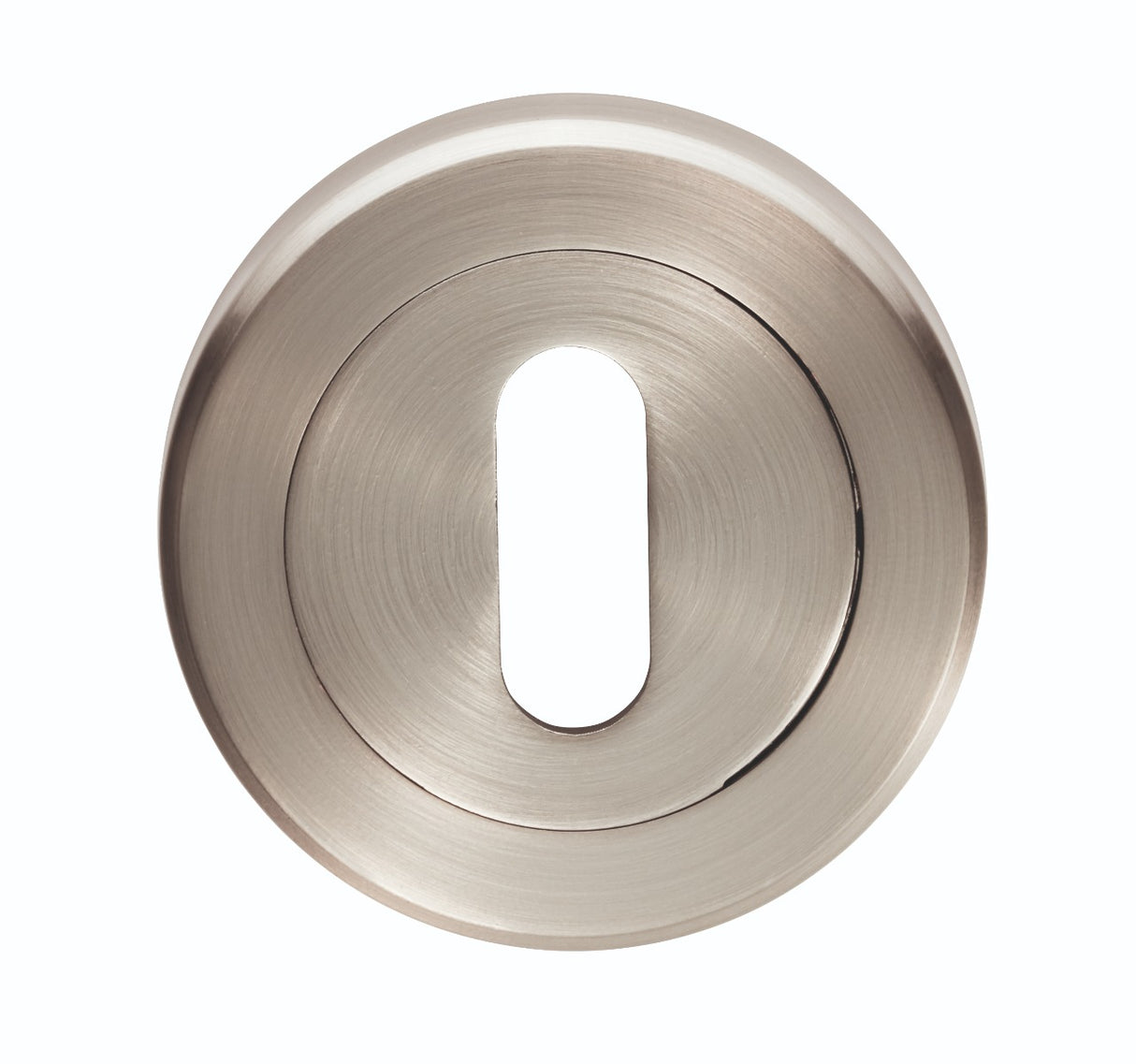 High quality image of Serozzetta - Standard Lock Profile Escutcheon - Satin Nickel | Sku. szr002sn | Trade Door Handles.