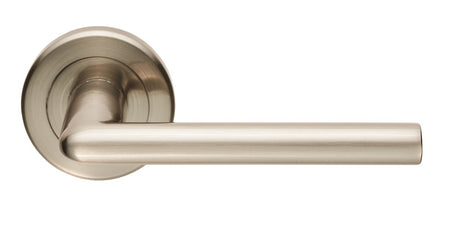 High quality image of Serozzetta - Dieci Lever on Rose - Satin Nickel | Sku. szr010sn | Trade Door Handles.