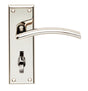 High quality image of Serozzetta - Trenta Lever on Bathroom Backplate - Polished Nickel | Sku. szr033pn | Trade Door Handles.