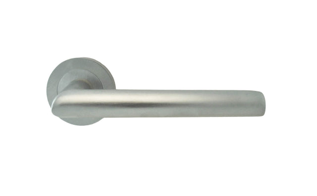 High quality image of Serozzetta - Morado Lever on Rose - Satin Chrome | Sku. szs060sc | Trade Door Handles.