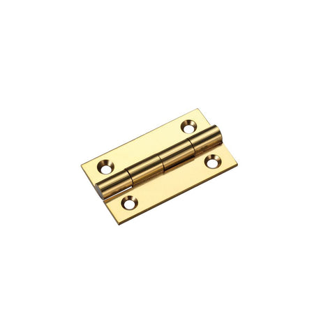High quality image of the TOP Drawer Fittings - Solid Drawn Brass Butt Hinge - 38 x 22 x 1.3mm - Polished Brass | Sku. tdf100pb | available to order from Trade Door Handles.