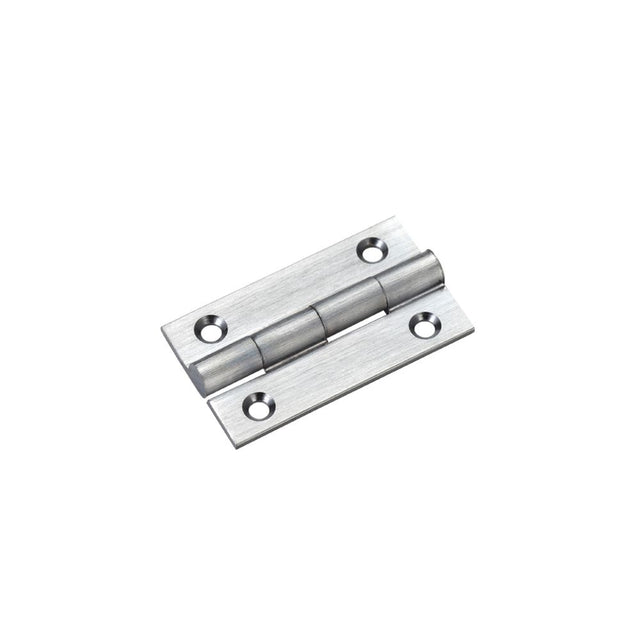 High quality image of the TOP Drawer Fittings - Solid Drawn Brass Butt Hinge - 38 x 22 x 1.3mm - Satin Chrome | Sku. tdf100sc | available to order from Trade Door Handles.