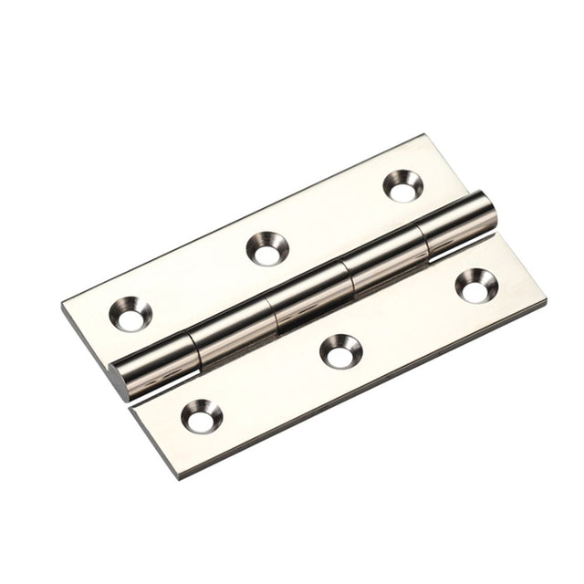 High quality image of the TOP Drawer Fittings - Solid Drawn Brass Butt Hinge - 64 x 35 x 2mm - Polished Nickel | Sku. tdf110pn | available to order from Trade Door Handles.
