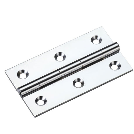 High quality image of the TOP Drawer Fittings - Solid Drawn Brass Butt Hinge - 75 x 41 x 2mm - Polished Chrome | Sku. tdf115cp | available to order from Trade Door Handles.