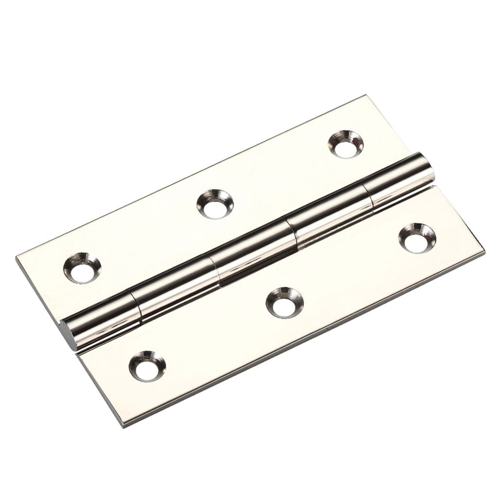 High quality image of the TOP Drawer Fittings - Solid Drawn Brass Butt Hinge - 75 x 41 x 2mm - Polished Nickel | Sku. tdf115pn | available to order from Trade Door Handles.