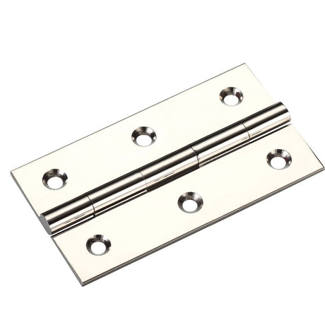 High quality image of the TOP Drawer Fittings - Solid Drawn Brass Butt Hinge - 75 x 41 x 2mm - Polished Nickel | Sku. tdf115pn | available to order from Trade Door Handles.