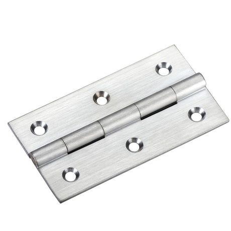 High quality image of the TOP Drawer Fittings - Solid Drawn Brass Butt Hinge - 75 x 41 x 2mm - Satin Chrome | Sku. tdf115sc | available to order from Trade Door Handles.