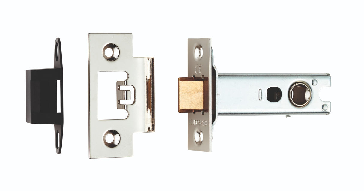 High quality image of Eurospec - Heavy Sprung Tubular Latch 76mm - Nickel Plate | Sku. tls8030np | Trade Door Handles.