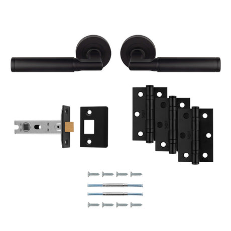 High quality image of Carlisle Brass - Belas Latch Pack - Ultimate Door Pack - Matt Black | Sku. udp006mb-intb | Trade Door Handles.