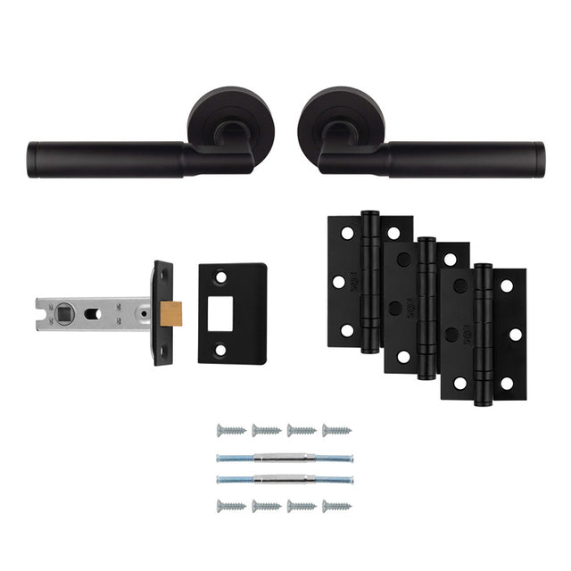 High quality image of Carlisle Brass - Belas Latch Pack - Ultimate Door Pack - Matt Black | Sku. udp006mb-intb | Trade Door Handles.