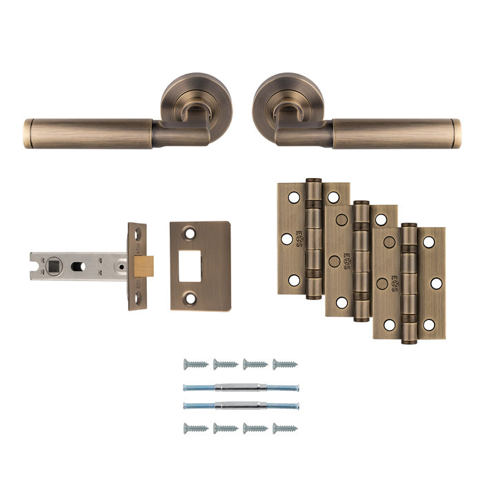 High quality image of Carlisle Brass - Belas Latch Pack - Ultimate Door Pack - Antique Brass | Sku. udp006ab-intb | Trade Door Handles.