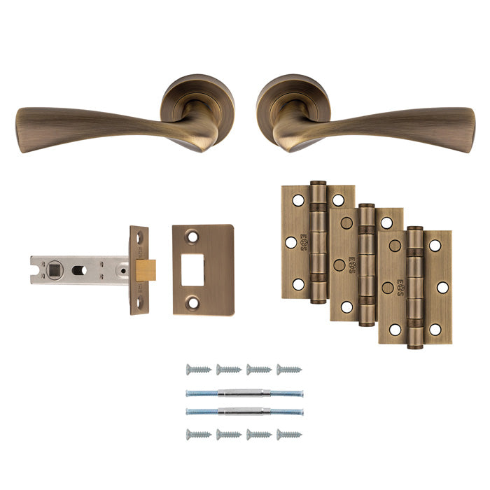 High quality image of Carlisle Brass - Sintra Latch Pack - Ultimate Door Pack - Antique Brass | Sku. udp007ab-intb | Trade Door Handles.