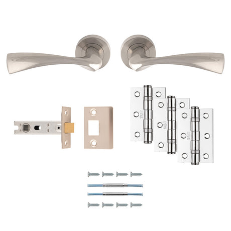 High quality image of Carlisle Brass - Sintra Latch Pack - Ultimate Door Pack - Satin Nickel | Sku. udp007sn-intb | Trade Door Handles.