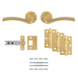 High quality image of Carlisle Brass - Sines Latch Pack - Ultimate Door Pack-Satin Brass | Sku.UDP008SB/INTB | Trade Door Handles.