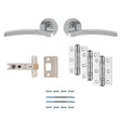 High quality image of Carlisle Brass - Tavira Latch Pack - Ultimate Door Pack - Polished Chrome | Sku. udp009cp-intb | Trade Door Handles.