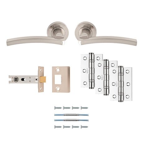 High quality image of Carlisle Brass - Tavira Latch Pack - Ultimate Door Pack - Satin Nickel | Sku. udp009sn-intb | Trade Door Handles.