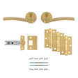 High quality image of Carlisle Brass - Tavira Latch Pack - Ultimate Door Pack-Satin Brass | Sku.UDP009SB/INTB | Trade Door Handles.