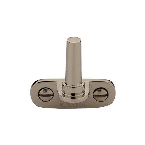 Heritage Brass Cranked Casement Stay Pin Polished Nickel Finish