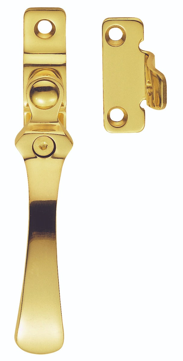 High quality image of Carlisle Brass - Casement Fastener - Polished Brass | Sku. v1005lck | Trade Door Handles.