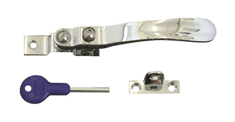 High quality image of Carlisle Brass - Locking Casement Fastener - Polished Chrome | Sku. v1006lckcp | Trade Door Handles.