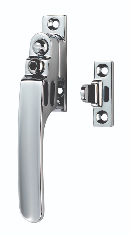 High quality image of Carlisle Brass - Locking Casement Fastener with Night Vent - Polished Chrome | Sku. v1007lckcp | Trade Door Handles.