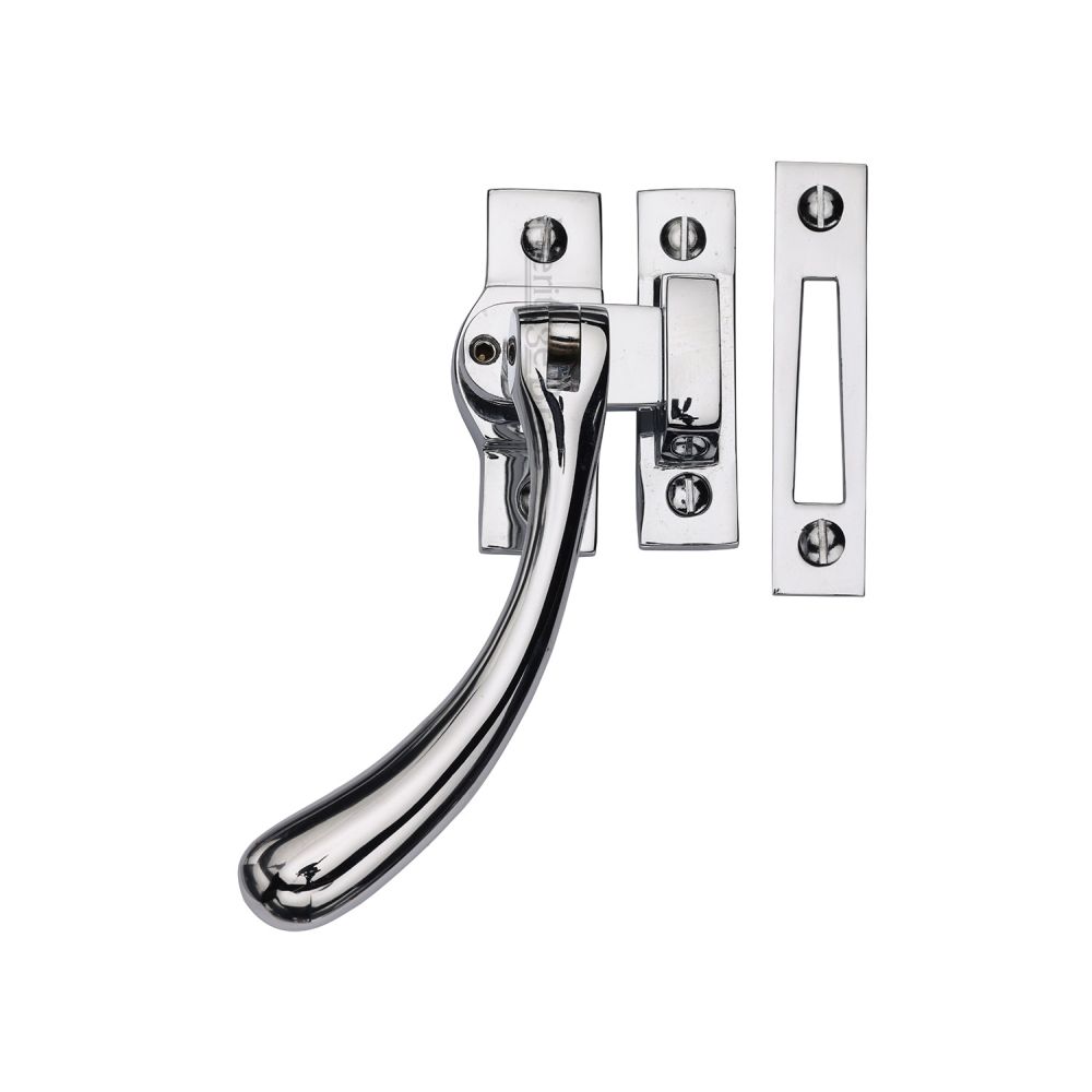 High quality image of Heritage Brass - Window Fastener Lockable Polished Chrome | Sku. v1008l-mp-hp-pc | available to order from Trade Door Handles in Kendal.