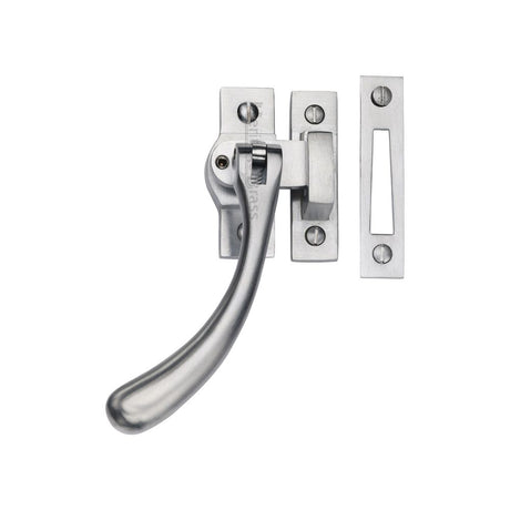 High quality image of Heritage Brass - Window Fastener Lockable Satin Chrome | Sku. v1008l-mp-hp-sc | available to order from Trade Door Handles in Kendal.