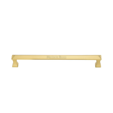 High quality image of Heritage Brass - Door Pull Handle Pyramid Design 326mm Satin Brass Finish | Sku. v1232-326-sb | available to order from Trade Door Handles in Kendal.