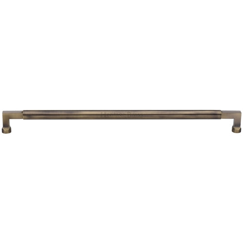 Heritage Brass Door Pull Handle Bauhaus Design 635mm Antique Brass Finish