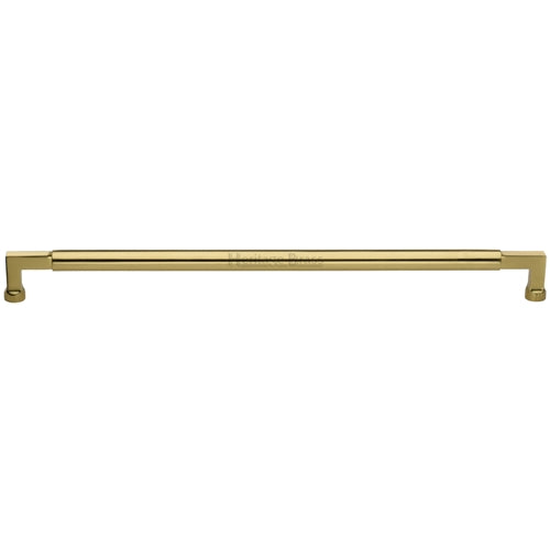 Heritage Brass Door Pull Handle Bauhaus Design 635mm Polished Brass Finish